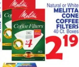 Bravo Supermarkets MELITTA CONE COFFEE FILTERS offer