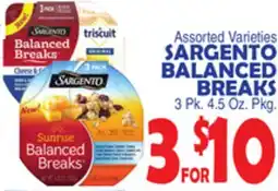Bravo Supermarkets SARGENTO BALANCED BREAKS offer