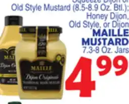 Bravo Supermarkets MAILLE MUSTARD 7.3-8 Oz. Jars offer