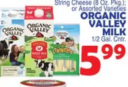 Bravo Supermarkets ORGANIC VALLEY MILK 1/2 Gal. Cntr offer