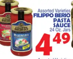 Bravo Supermarkets FILIPPO BERIO PASTA SAUCE offer
