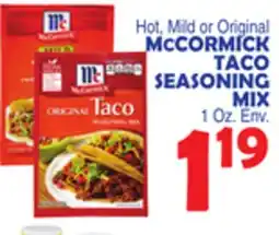 Bravo Supermarkets MCCORMICK TACO SEASONING MIX offer