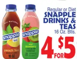 Bravo Supermarkets SNAPPLE DRINKS & TEAS offer