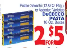 Bravo Supermarkets DECECCO PASTA 16 Oz. Boxes offer