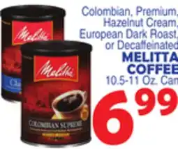 Bravo Supermarkets MELITTA COFFEE 10.5-11 Oz. Can offer