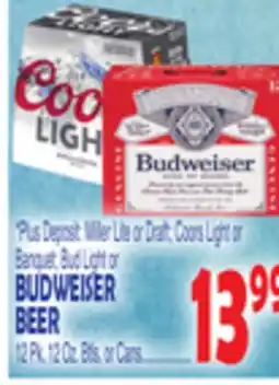 Bravo Supermarkets BUDWEISER BEER offer