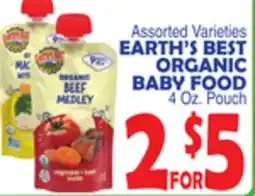 Bravo Supermarkets EARTH'S BEST ORGANIC BABY FOOD offer