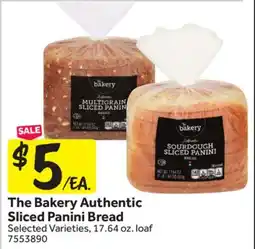 Stop&Shop The Bakery Authentic Sliced Panini Bread offer