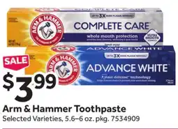Stop&Shop Arm & Hammer Toothpaste offer