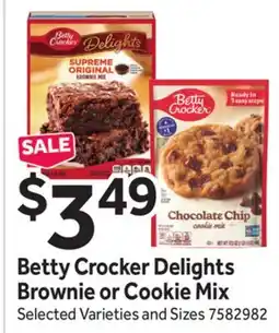Stop&Shop Betty Crocker Delights Brownie or Cookie Mix offer