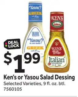 Stop&Shop Ken's or Yasou Salad Dessing offer