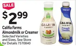 Stop&Shop Califia Farms Almondmilk or Creamer offer