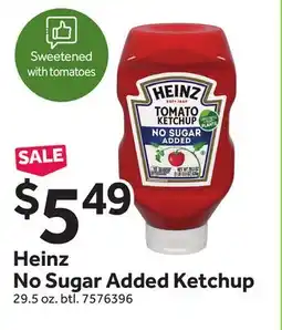 Stop&Shop Heinz No Sugar Added Ketchup offer