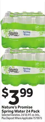 Stop&Shop Nature's Promise Spring Water offer