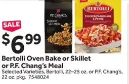 Stop&Shop Bertolli Oven Bake or Skillet or P. F. Chang's Meal offer