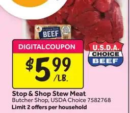 Stop&Shop Stop & Shop Stew Meat offer