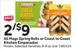 Stop&Shop Ali Mags Spring Rolls or Coast to Coast Kitchen Empanadas offer