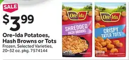 Stop&Shop Ore-Ida Potatoes, Hash Browns or Tots offer