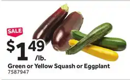 Stop&Shop Green or Yellow Squash or Eggplant offer