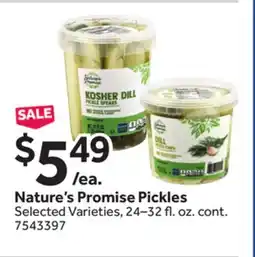 Stop&Shop Nature's Promise Pickles offer