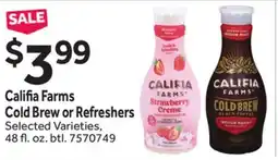 Stop&Shop Califia Farms Cold Brew or Refreshers offer