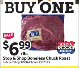 Stop&Shop Stop & Shop Boneless Chuck Roast offer