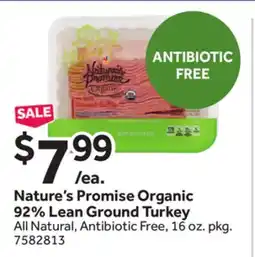 Stop&Shop Nature's Promise Organic 92% Lean Ground Turkey offer