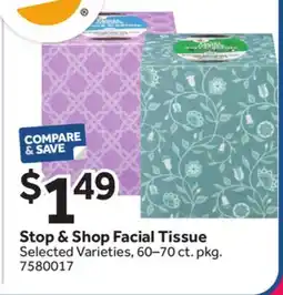 Stop&Shop Stop & Shop Facial Tissue offer
