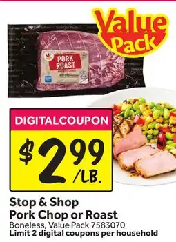 Stop&Shop Stop & Shop Pork Chop or Roast offer
