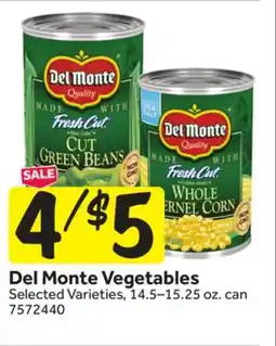 Stop&Shop Del Monte Vegetables offer