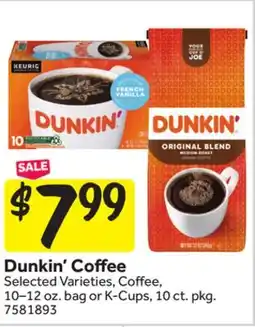 Stop&Shop Dunkin' Coffee offer