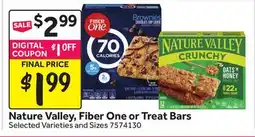 Stop&Shop Nature Valley, Fiber One or Treat Bars offer