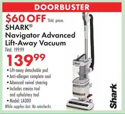 Boscov's SHARK Navigator Advanced Lift-Away Vacuum offer