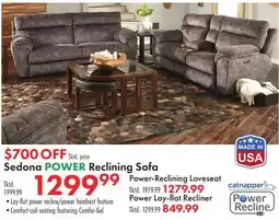 Boscov's Sedona POWER Reclining Sofa offer