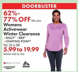 Boscov's Womens Activewear Winter Clearance offer