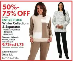Boscov's ENTIRE Winter Collections & Separates offer