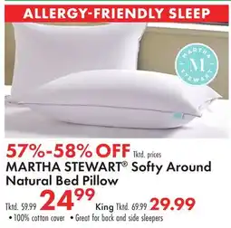 Boscov's MARTHA STEWART Softy Around Natural Bed Pillow offer