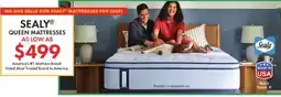Boscov's SEALY QUEEN MATTRESSES offer