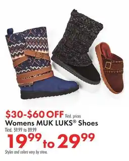 Boscov's Womens MUK LUKS Shoes offer