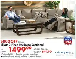 Boscov's Elliott 2-Piece Reclining Sectional offer