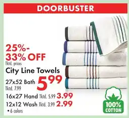 Boscov's City Line Towels offer