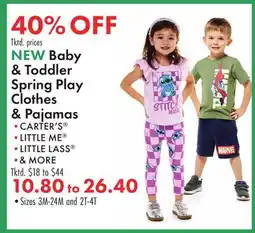 Boscov's Baby & Toddler Spring Play Clothes & Pajamas offer