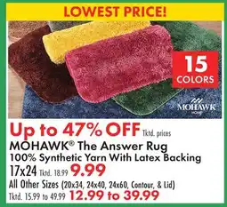 Boscov's MOHAWK The Answer Rug offer