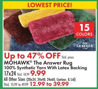 Boscov's MOHAWK The Answer Rug offer