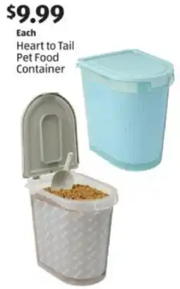 Aldi Heart to Tail Pet Food Container offer