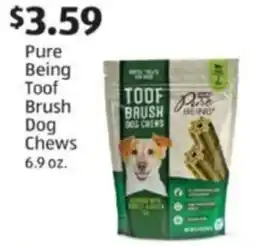 Aldi Pure Being Toof Brush Dog Chews offer