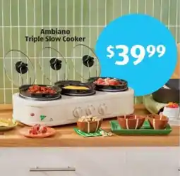 Aldi Ambiano Triple Slow Cooker offer