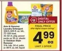 Safeway Arm & Hammer Laundry Detergent offer