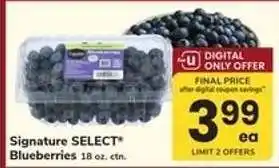 Safeway Signature Select Blueberries offer