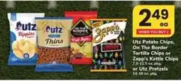 Safeway Utz Potato Chips, On The Border Tortilla Chips or Zapp's Kettle Chips or Utz Pretzels offer